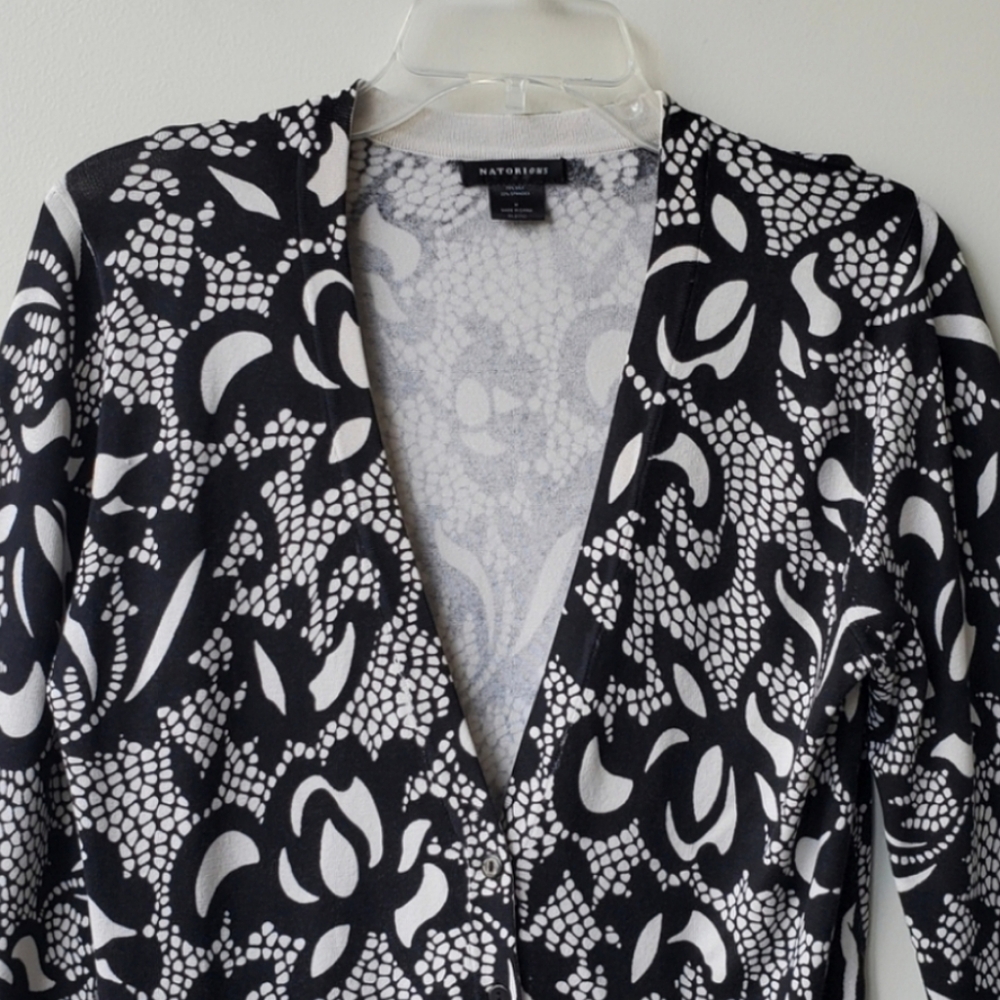 Natori V-neck Button Cardigan Sweater - Picture 2 of 8